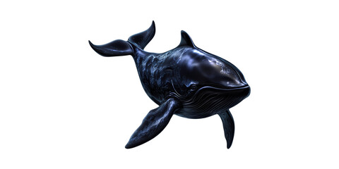 Fototapeta premium Humpback whale isolated on transparent background