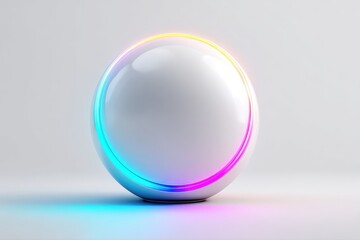 Futuristic orb with vibrant lighting accents.
