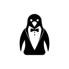 Penguin in a Tuxedo Silhouette
