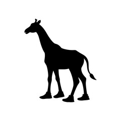 Giraffe in Sneakers Silhouette
