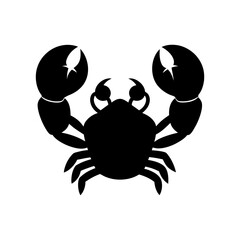 Crab with Boxing Gloves Silhouette
