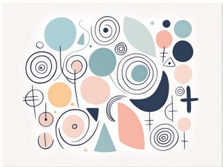 Obraz premium set of hand drawn abstract shapes, modern design. vector illustration.set illustration.