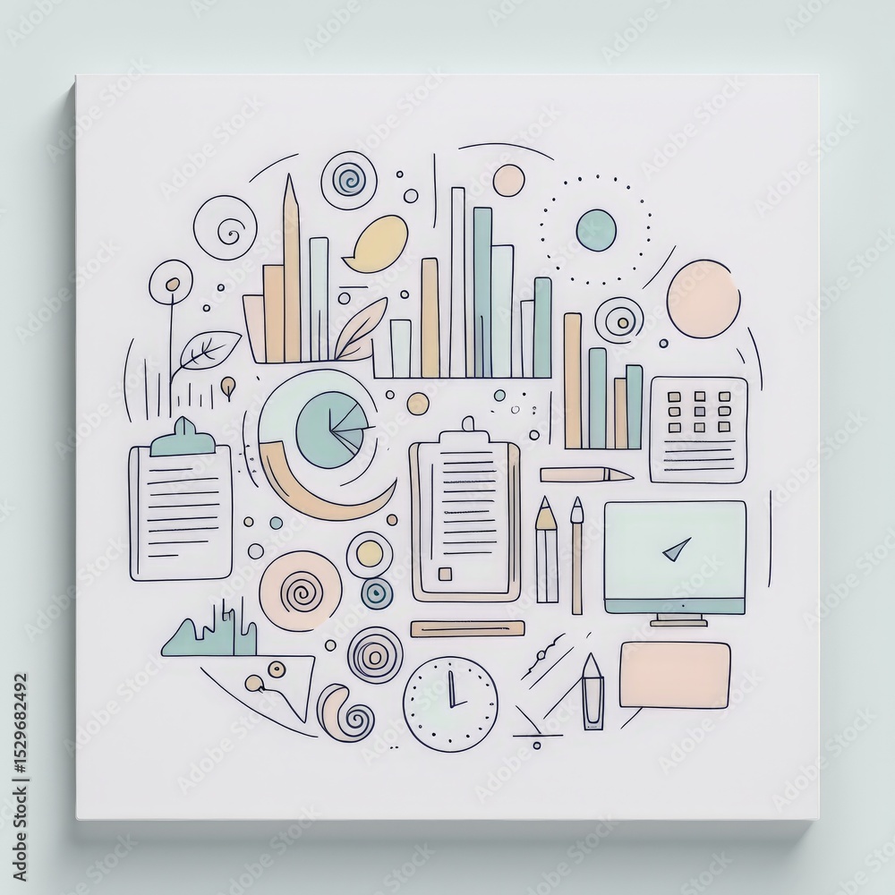 Poster abstract creative concept background of modern geometric shapes and elements for your design. vector