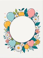 easter eggs with flowers