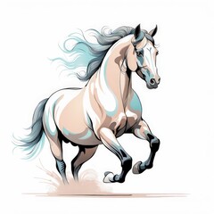 illustration of a horse. vector. color illustration. isolated on white background.illustration background.