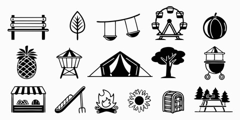 set of vector images of mountain