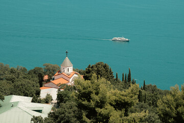 Top view of Oreanda village, Yalta, Crimea.