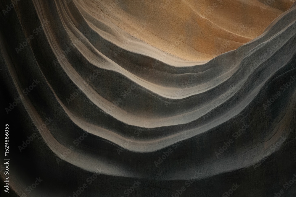Aufkleber swirling sandstone layers create a mesmerizing abstract pattern within a canyon's depths.