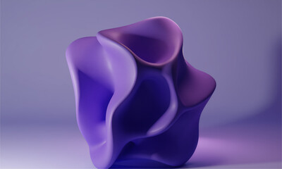 3d rendered illustration of a glass vase