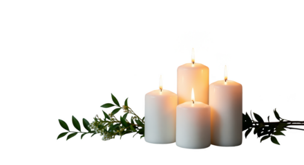 Warm candlelight ambiance with botanical accents