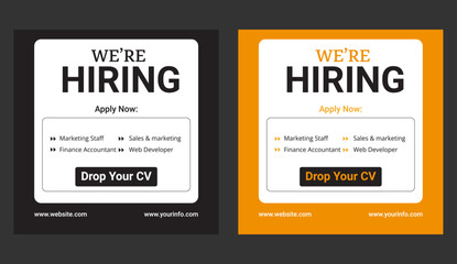 Wooden blocks with words - We are hiring