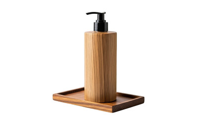 Wooden Dispenser on Tray Elegantly Presented