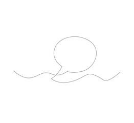 Obraz premium Continuous Line Drawing of Doodle Greeting. vector template