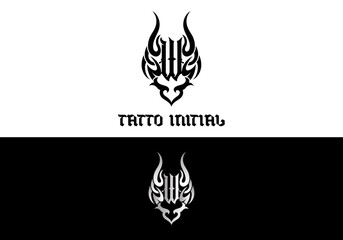 Tattoo Designs for Clothing Brands or Merchandise with Letter W