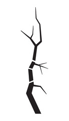 A bare branch Vector silhouette