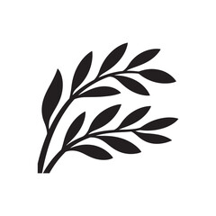 black and white leaves silhouette