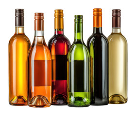 Showcasing exquisite wine bottles wine collection display colorful arrangement