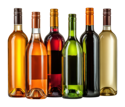 Showcasing exquisite wine bottles wine collection display colorful arrangement