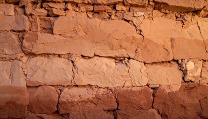 Naturally worn clay wall with layered mineral stains and soft uneven gradients under low ambient lighting.