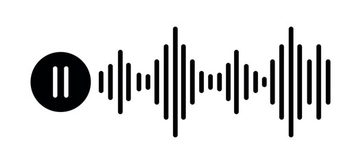 Simple voice message icon. Voice message or voice email symbols. Vector Isolated Voice Chat Symbol 