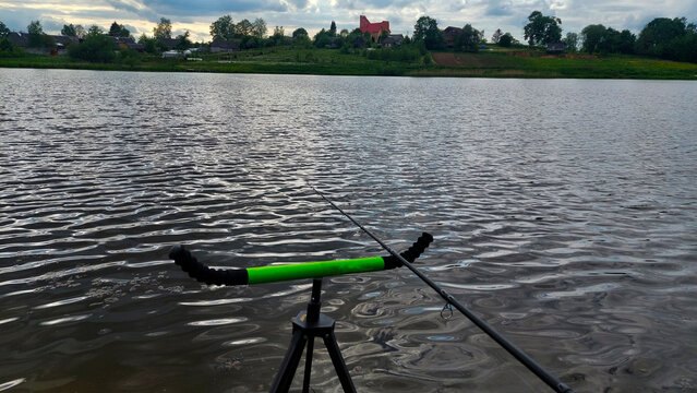 getting ready for fishing on the lake