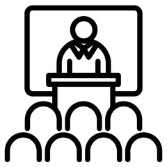 Seminar  icon vector illustration