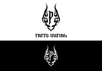 Tattoo Designs for Clothing Brands or Merchandise with Letter P