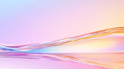 Pastel Wave Abstract Background: Dreamlike Serenity