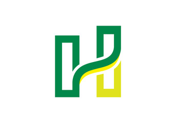 latter h logo design 