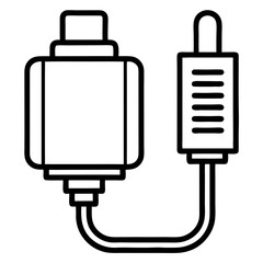 Obraz premium electric plug isolated on white background