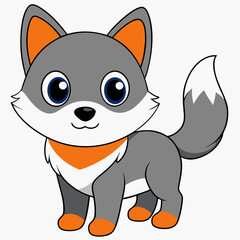 Cute Kawaii Girl Character Vector 