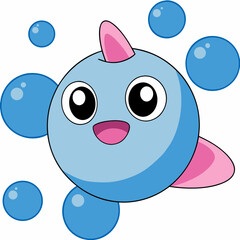 Cute Kawaii Girl Character Vector 