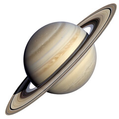 Saturn planet isolated on transparent background cutout