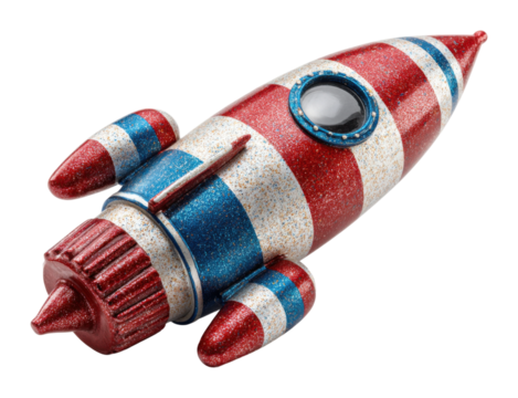 Rocket model display home decorative item colorful creative design inspiration