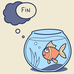 goldfish in aquarium