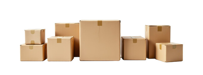 single overpacked shipment on a white background, in a refined style, with sharp details, minimal reflection, studio glow, high resolution