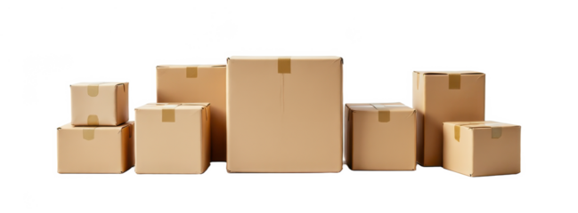 single overpacked shipment on a white background, in a refined style, with sharp details, minimal reflection, studio glow, high resolution