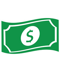 Money clip art design on plain white transparent isolated background for sign, decal, card, shirt, hoodie, sweatshirt, apparel, tag, mug, icon, poster or badge