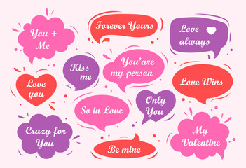 Romantic speech bubble set_04
