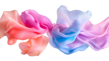 Soft gradient abstract wave lines in pink, orange, blue, and purple colors on white background, creating flowing, dreamy, and elegant visual effect