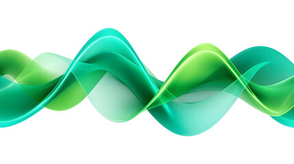 Soft gradient abstract wave lines in green and blue tones on white background, creating modern, smooth, and calming visual effect suitable for medical or technology themes