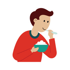 man with a red heart