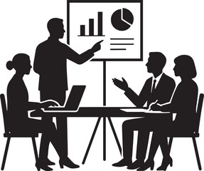 Strategic Business Meeting Collaborative Teamwork and Data-Driven Decision Making