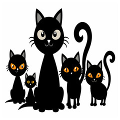 A vector of a beautiful black cat design Art & Illustration