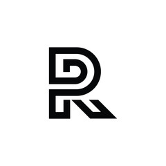 Simple letter R logo design template