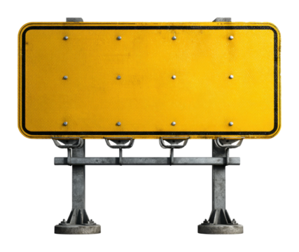 Traffic warning sign installation urban area digital daylight safety awareness