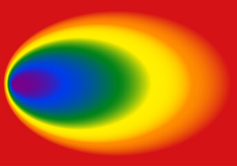 Elipse con la bandera LGTBI. Dia del orgullo