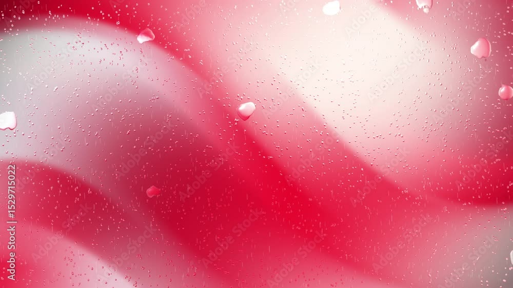 Poster abstract gradient background with water droplets, pink and white color combination creating a smooth