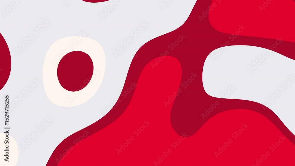 Poster abstract red and grey layered shapes animation with seamless looping effect