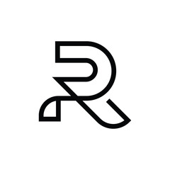 Simple letter R logo design template